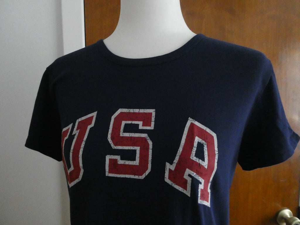 Polo Ralph Lauren 2016 Team USA Olympic Dress Women Navy Blue Cotton USA Graphic
