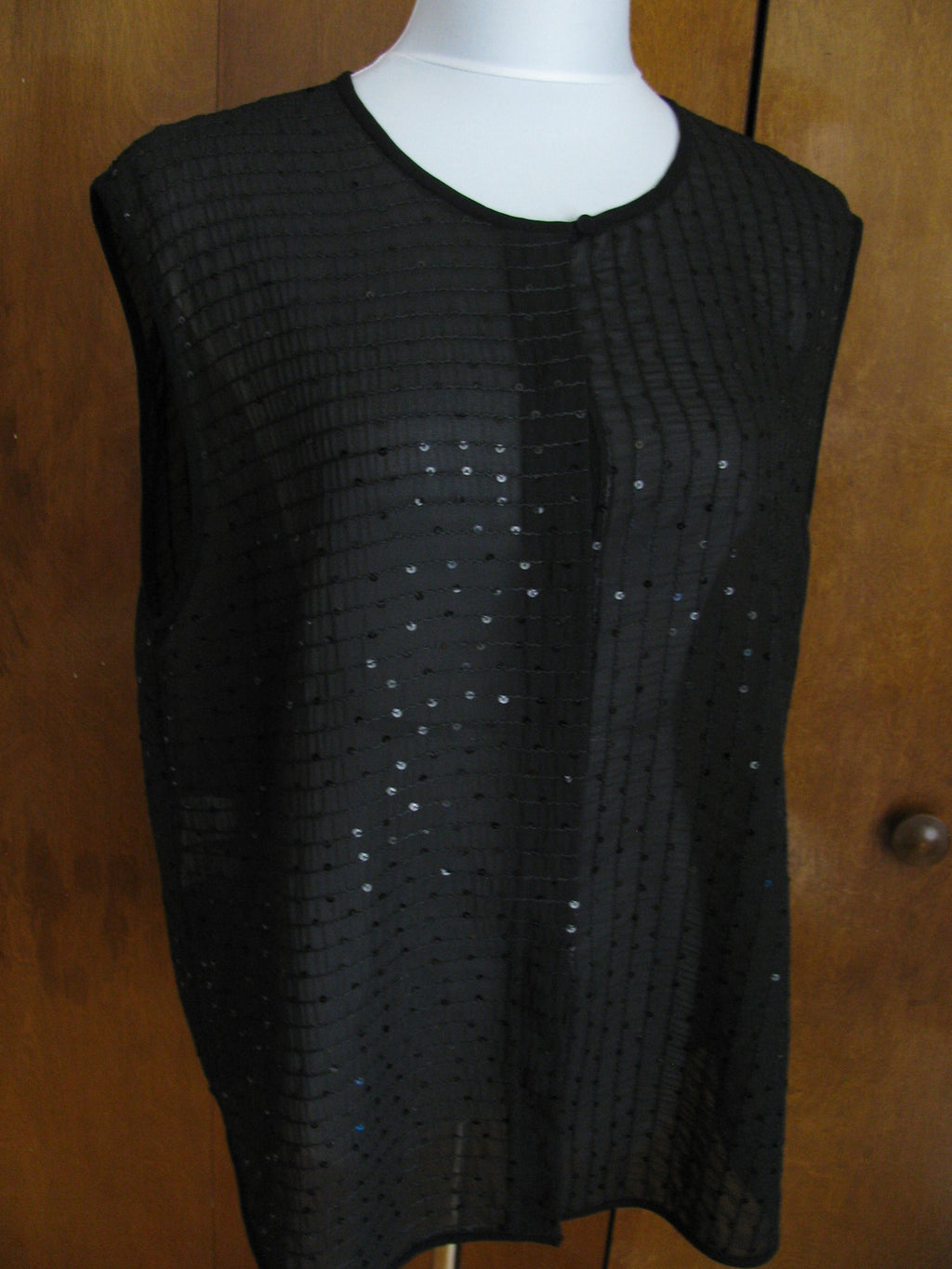 Rachel Roy women sequin black evening top size Xlarge