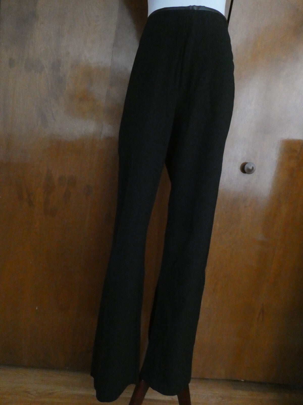Gloria Vanderbilt women's black dress pants decorated with leather 14 (fits 12)