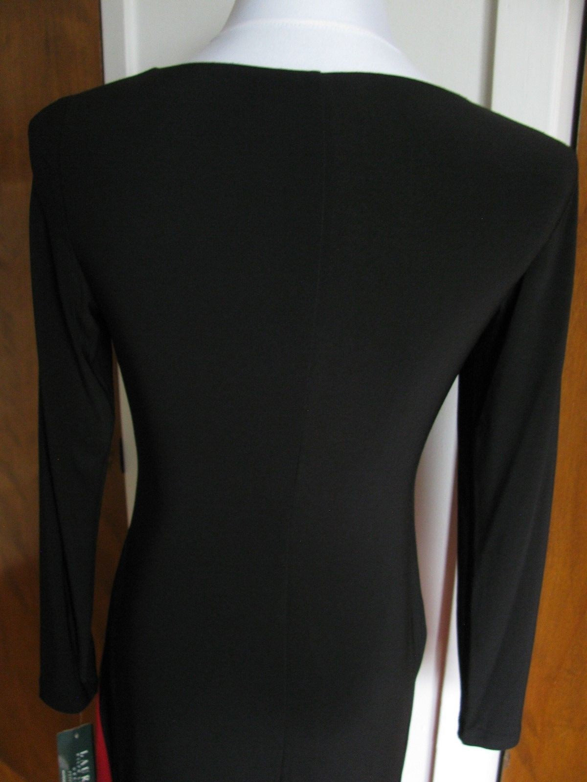 Ralph Lauren women's black red detailed dress New