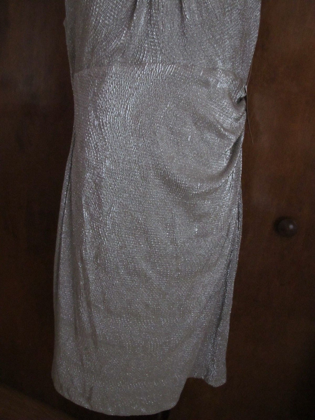 Ralph Lauren Women's White Gold Detailed Lined Evening NWT Dress size 16