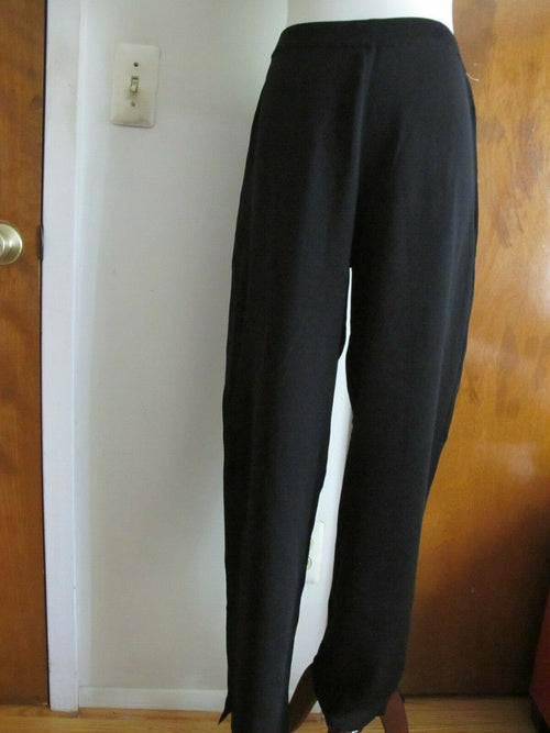 Andrienne Vittadini women's black snake knit dressing pants medium