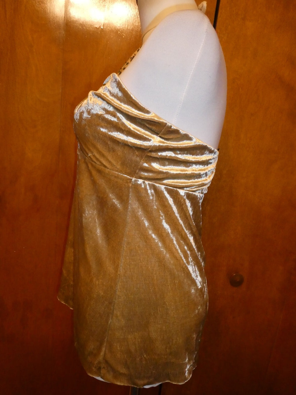 The Limited women's gold jersey halter neck top size large