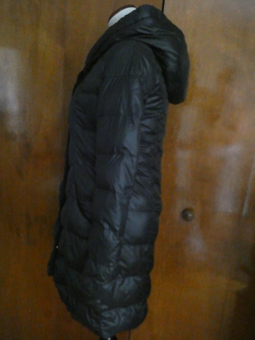 Tahari Women's Black Down Puffer Winter Detailed Coat Jacket Xsmall