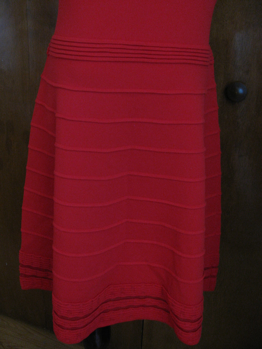 Ralph Lauren's women’s red stylish detailed sheer front NWT dress size Large