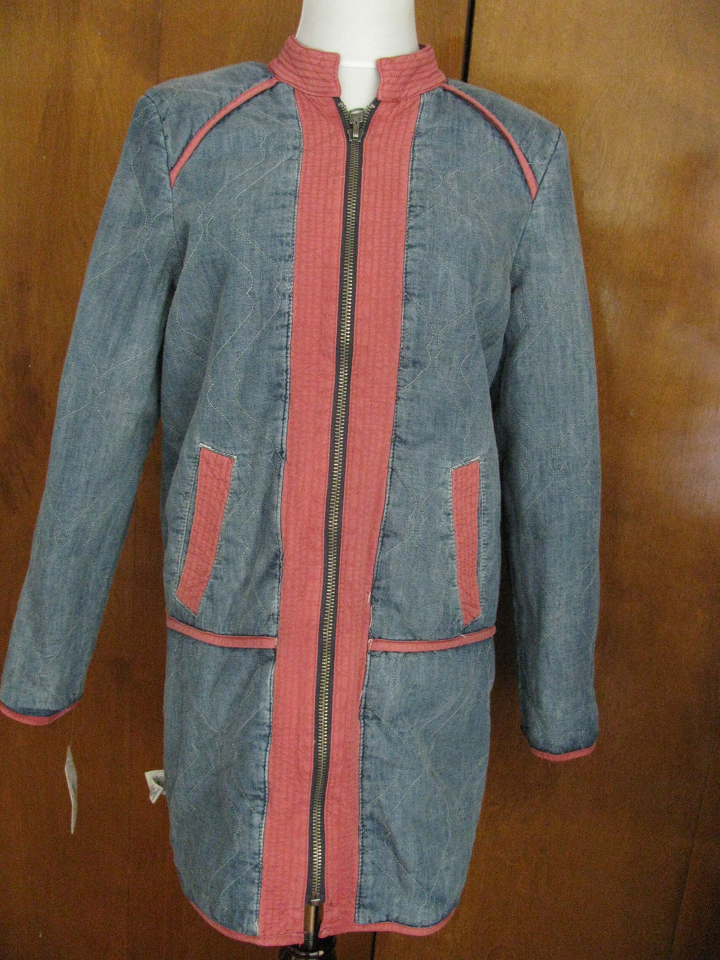 Free People Women's Reversible Denim Jacket Coat XSmall 