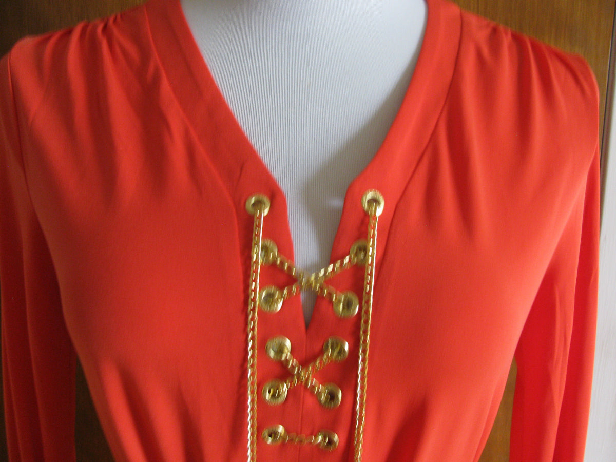 Michael Kors women’s long sleeves red dress