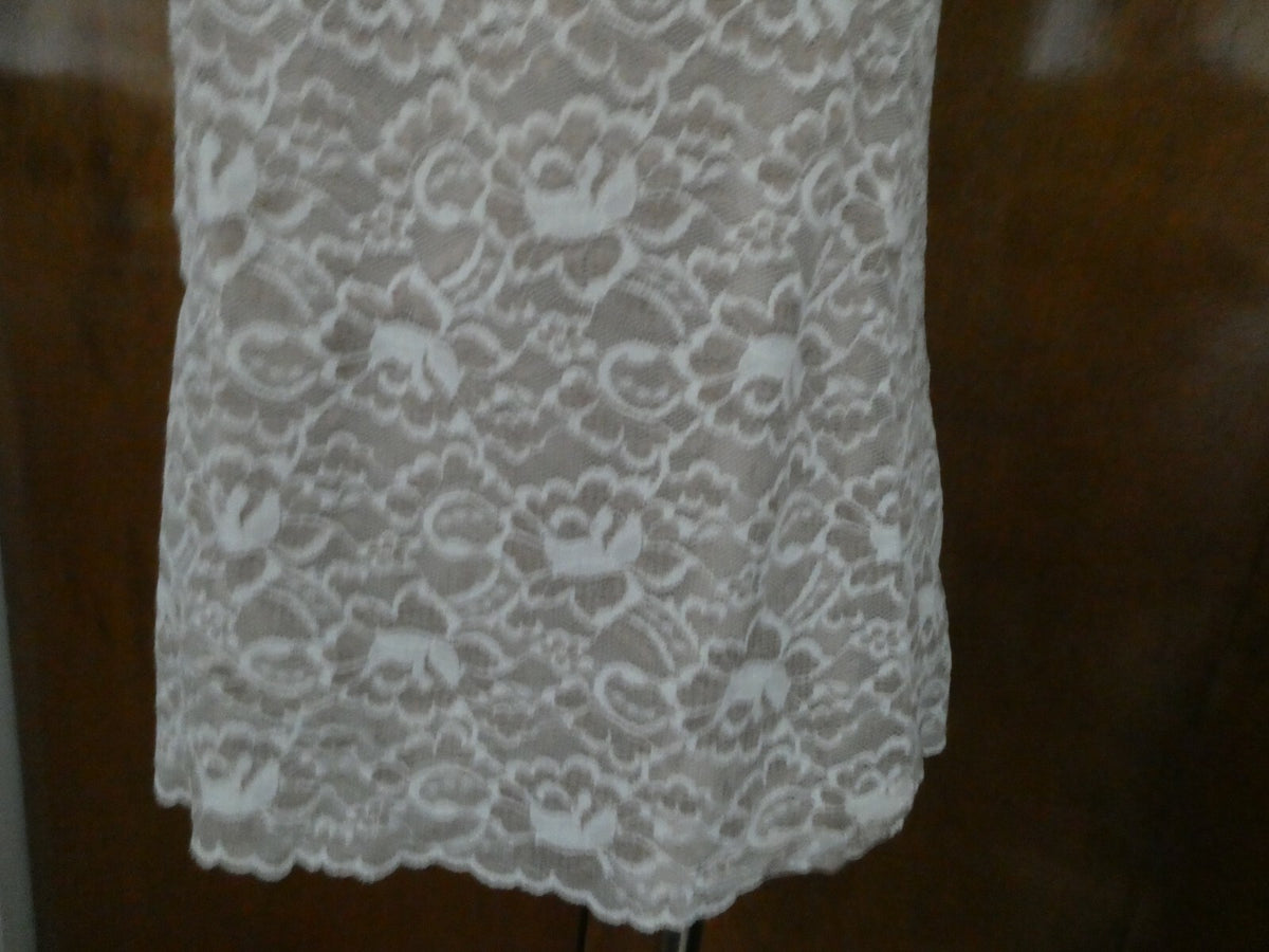 New York & Company Women’s Beige Detailed Tank Top Large