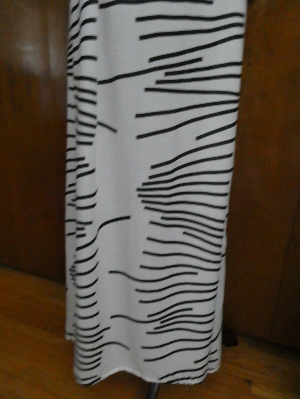 J.Stars Sexy Maxi Dress Off Shoulders Ruffles Multi-Color White/Black Size L/XL