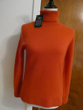 Bloomingdale's Cashmere Turtleneck Sweater Burnt Orange Women's Size S NWT $188