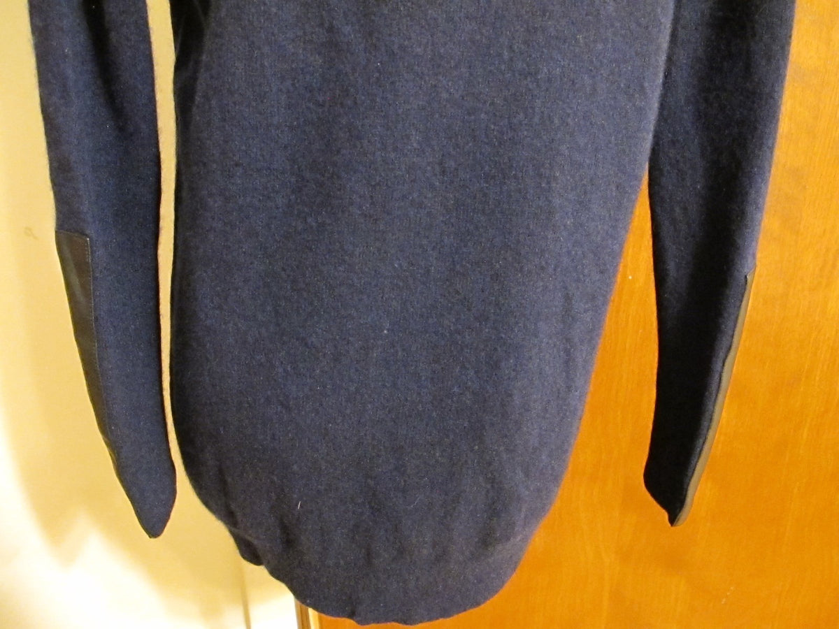 Bloomingdale's women's dark navy 2ply cashmere trim polyurethane sweater Medium 