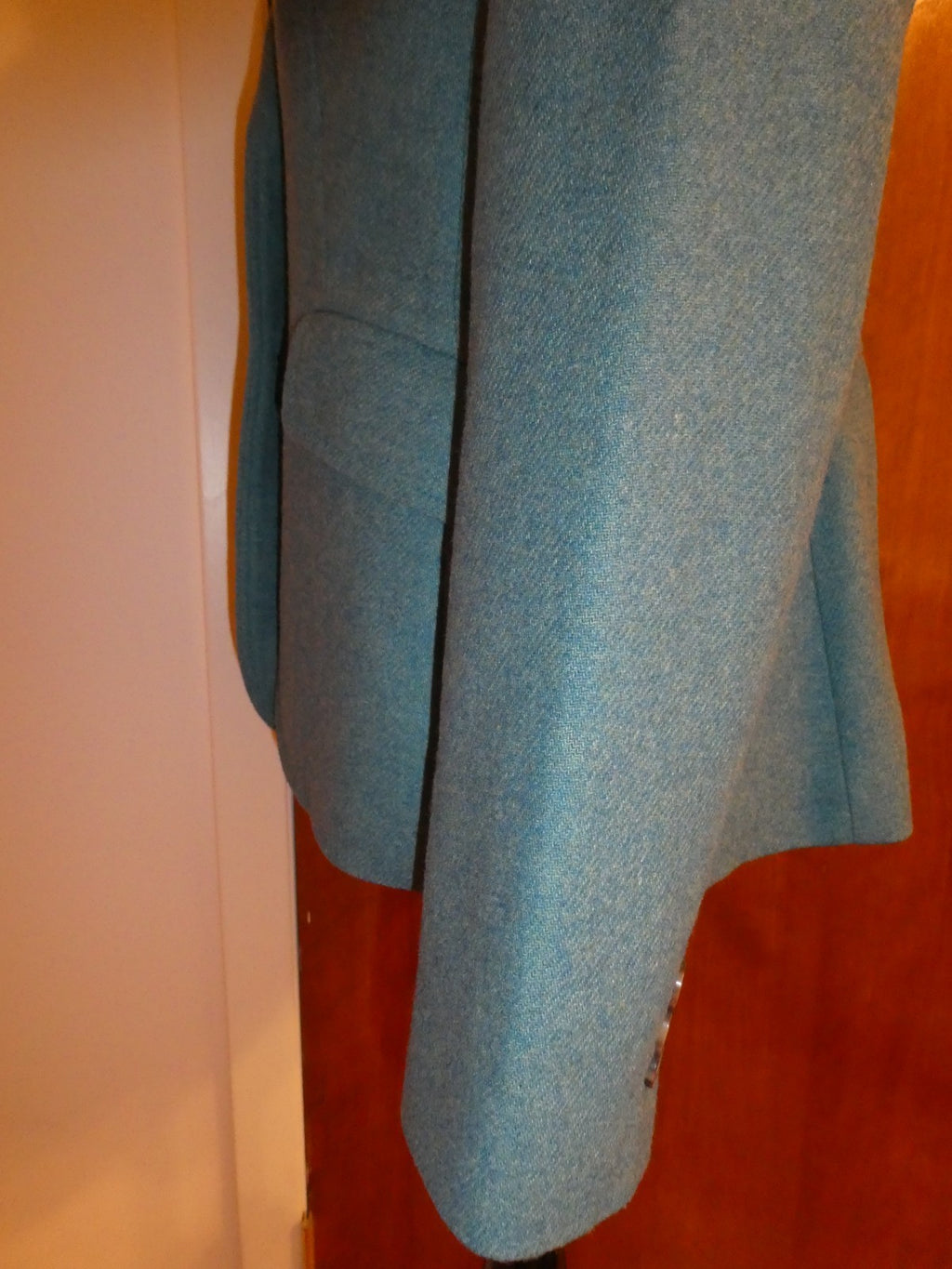 Talbots Women’s Blazer Size 8 Teal Wool Blend Career Business Jacket Lined