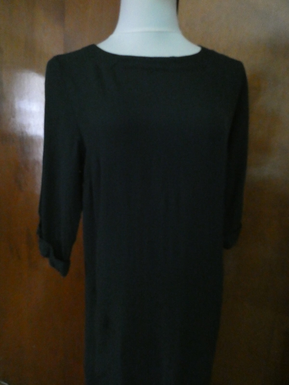 Anthropologie Holding Horses Women Black Casual Short Sleeves Midi Dress XS 