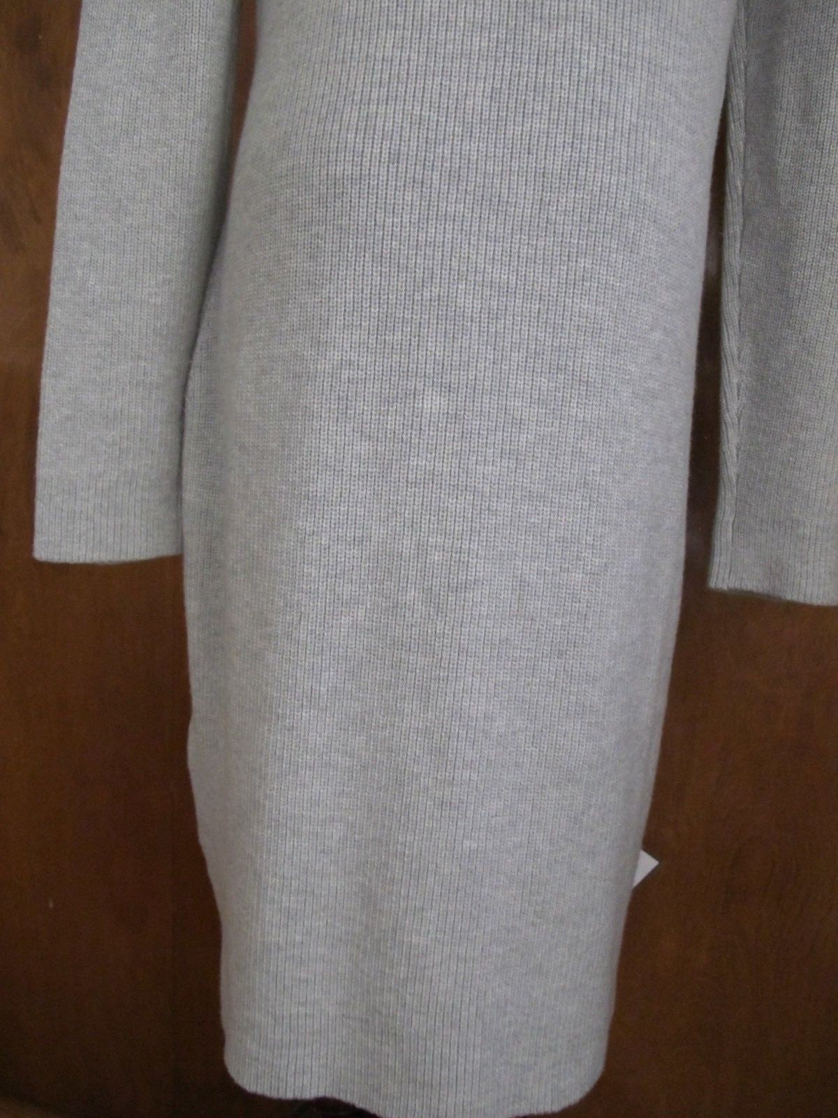 Ralph Lauren Women's Gray Classic Fit Cowl Neck Sweater Dress New