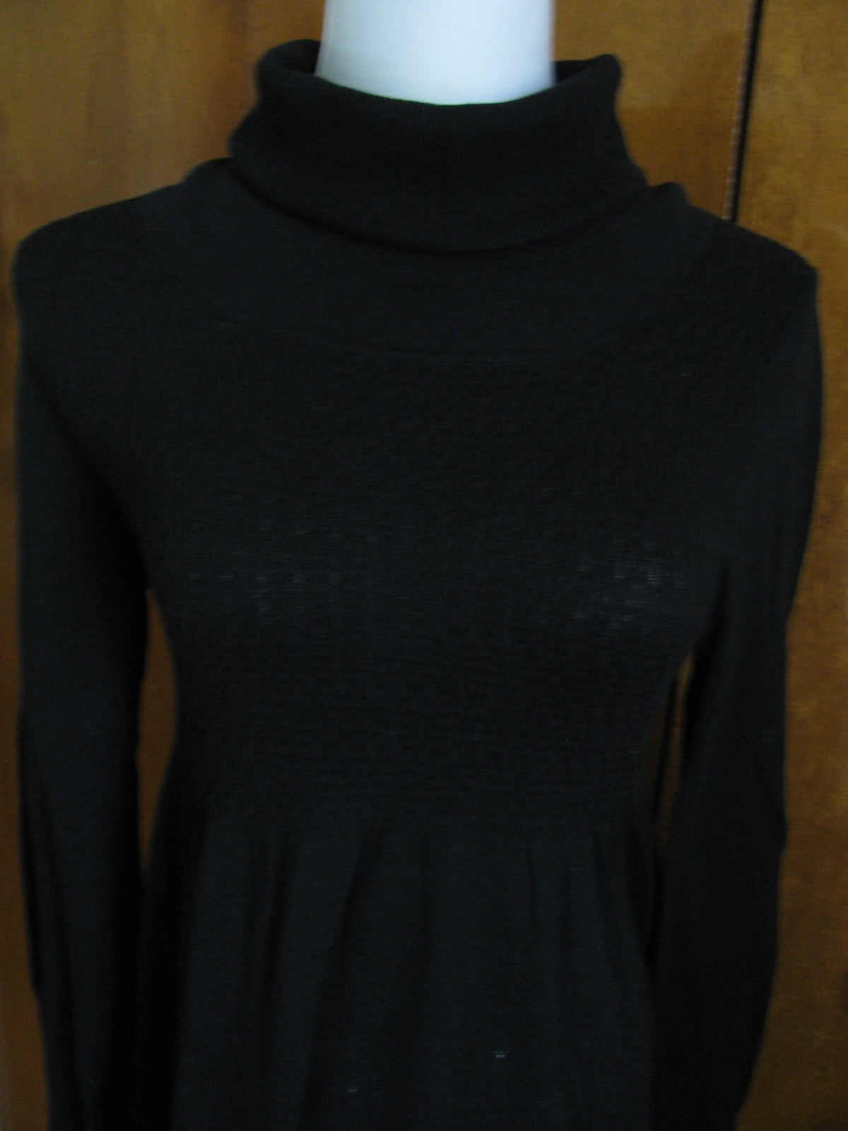 Aqua Women's Black Cotton Tunic Sweaterdress Medium New