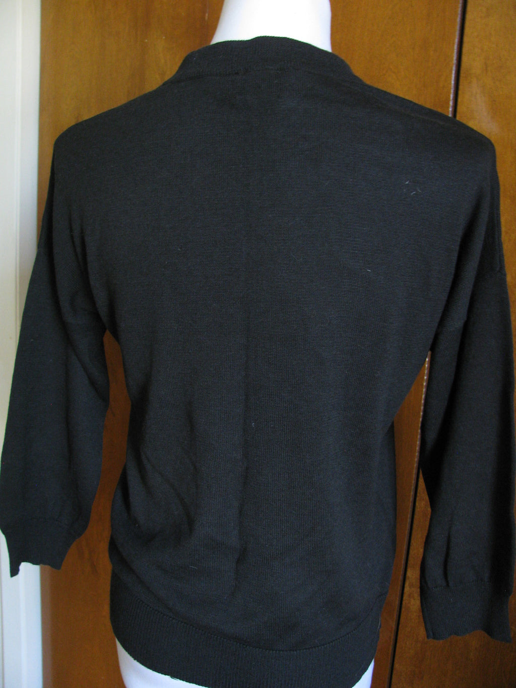 Colour Works Women's Black Cotton Viscose Cardigan Size Medium New