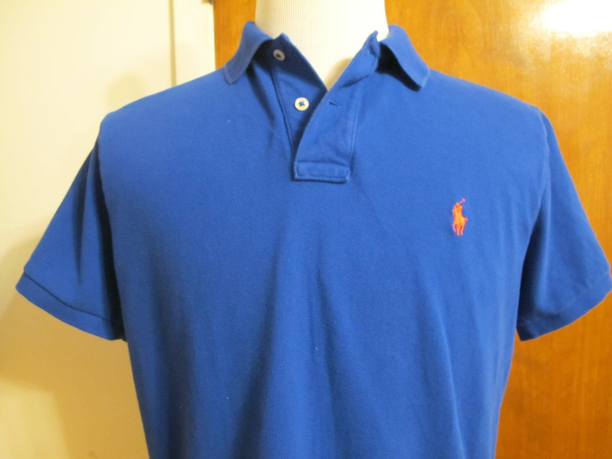 Polo Ralph Lauren Men's Blue Custom Fit Shirt Size Large 