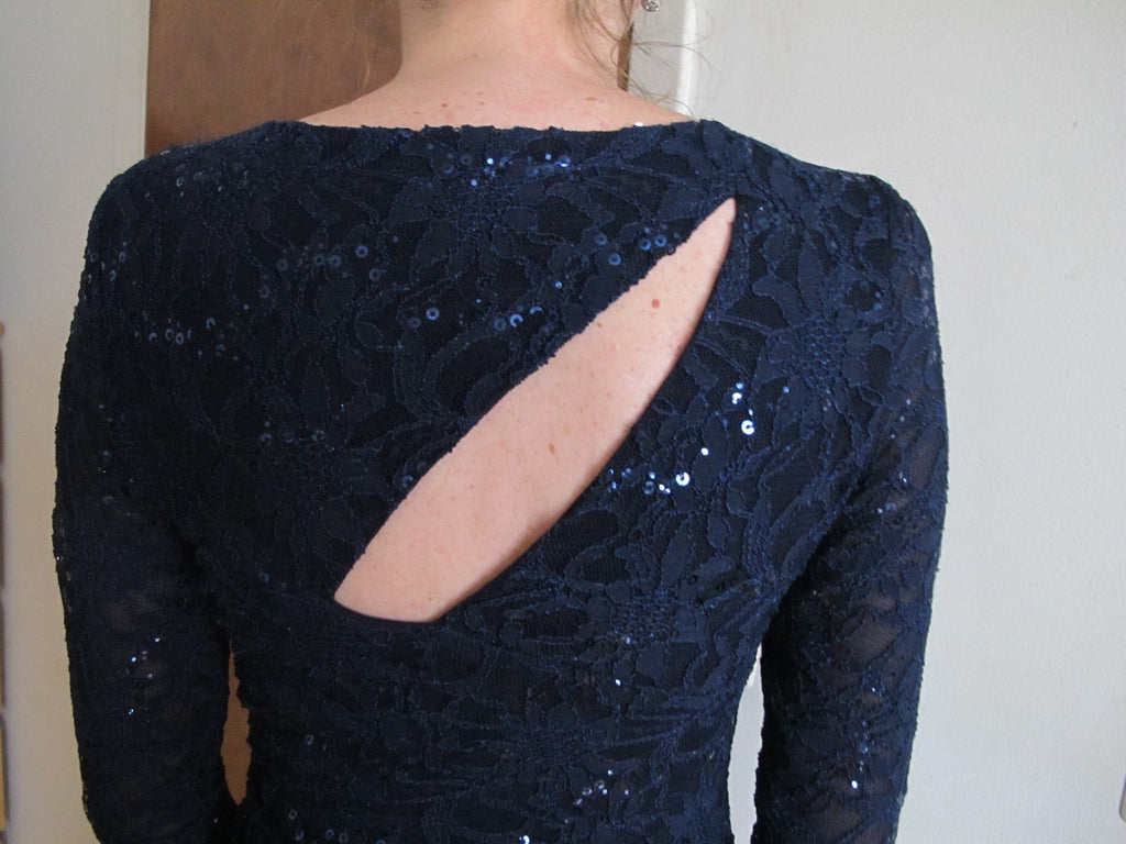 Ralph Lauren women's dark blue evening dress 