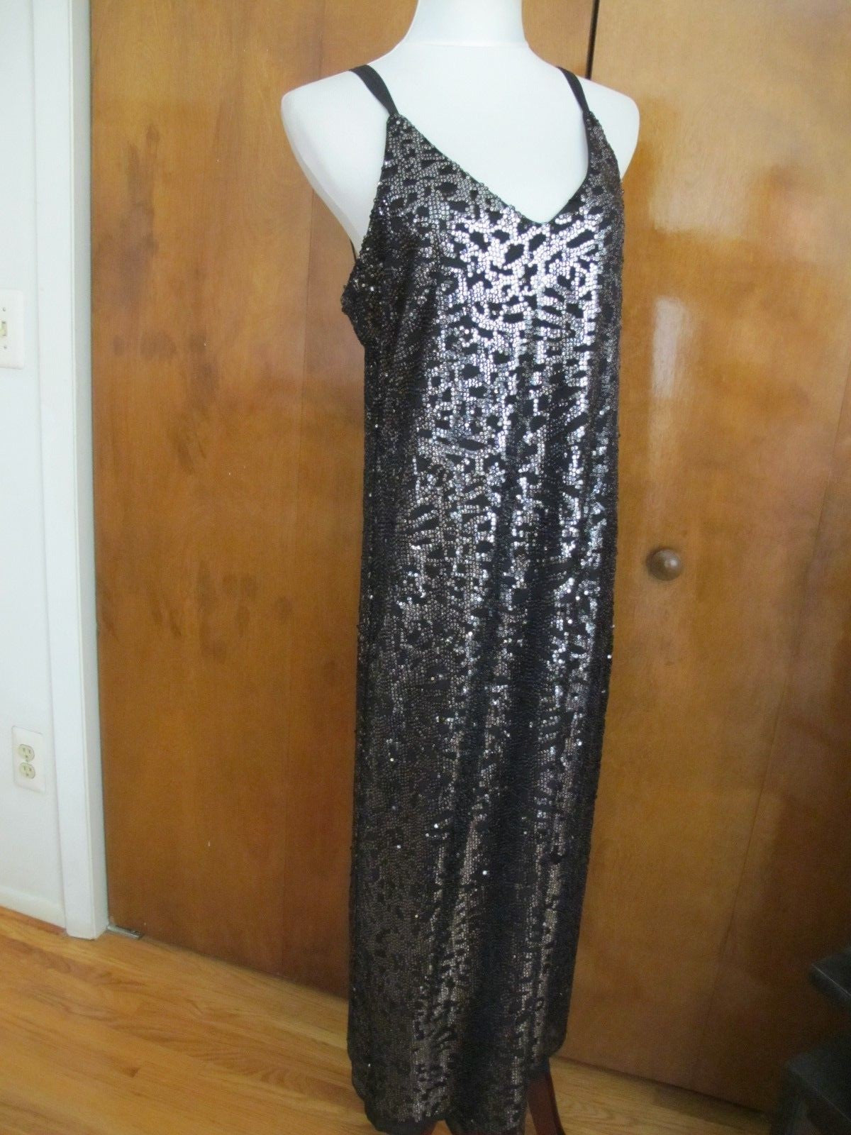 Nic Zoe womens black evening maxi dress Size 8, 10