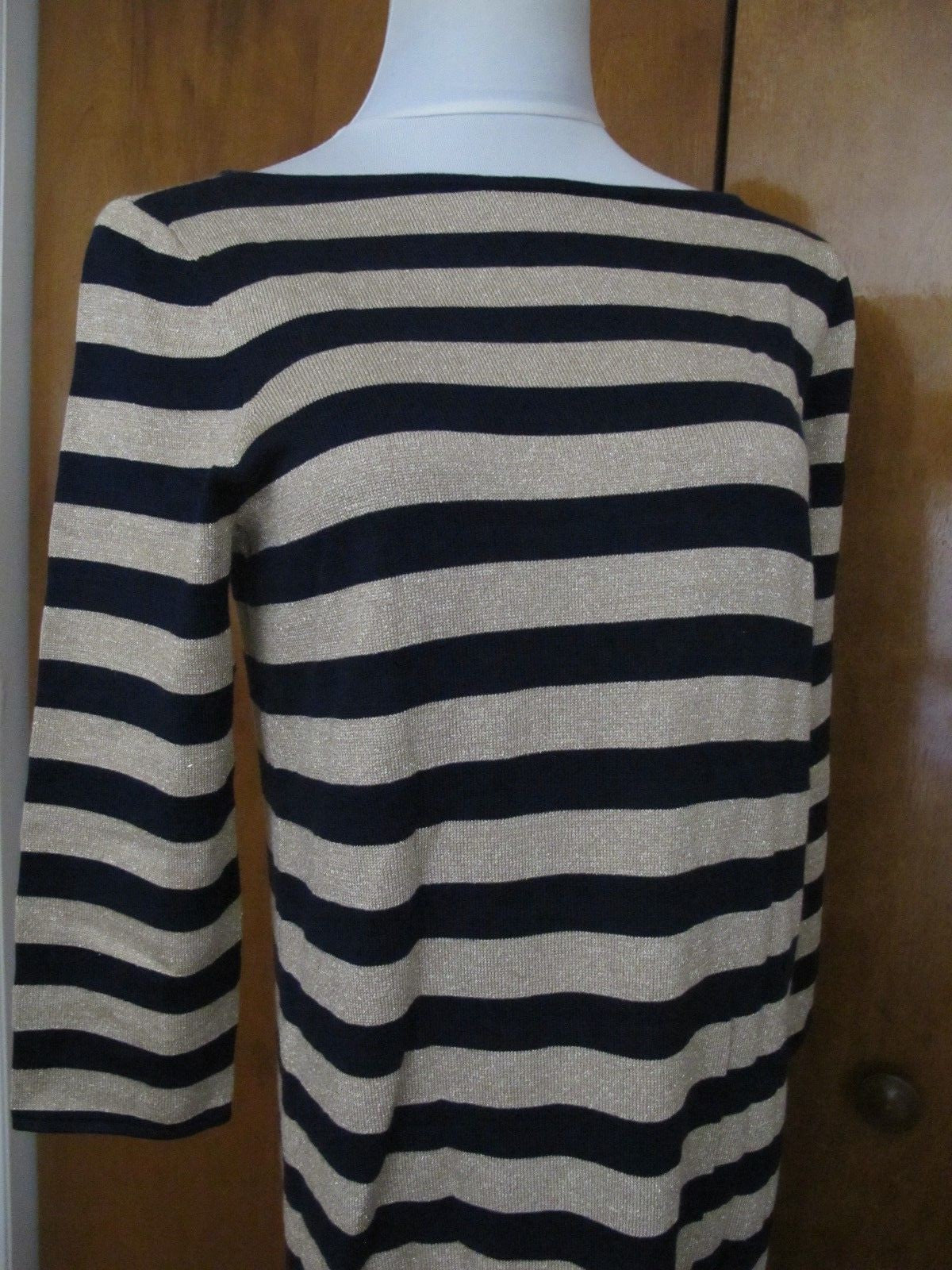 Ralph Lauren women's navy gold NWT dress size medium