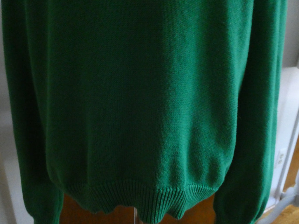 Ralph Lauren Women’s XL Green Shawl Collar Toggle Sweater 100% Cotton EUC