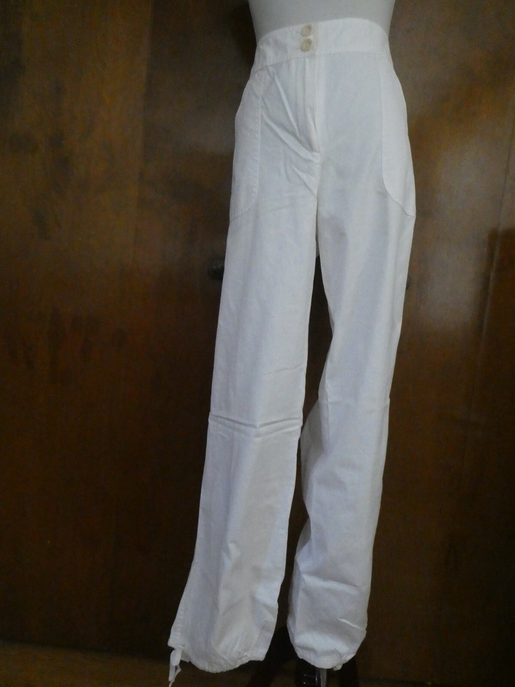 Saks Fifth Avenue Theads women's white cotton detailed pants size 14