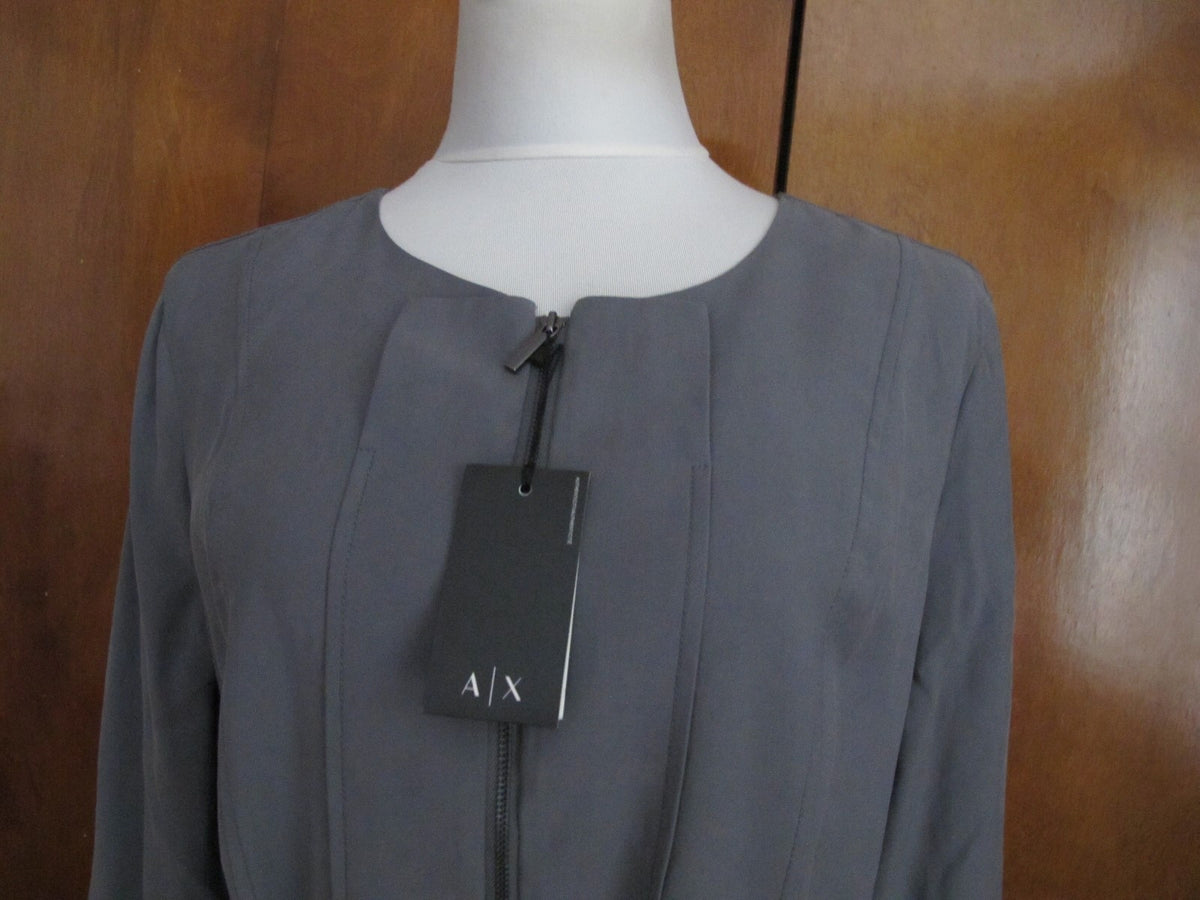 Armani Exchange Women's Gray Lined  Belted Dress Size 14 NWT