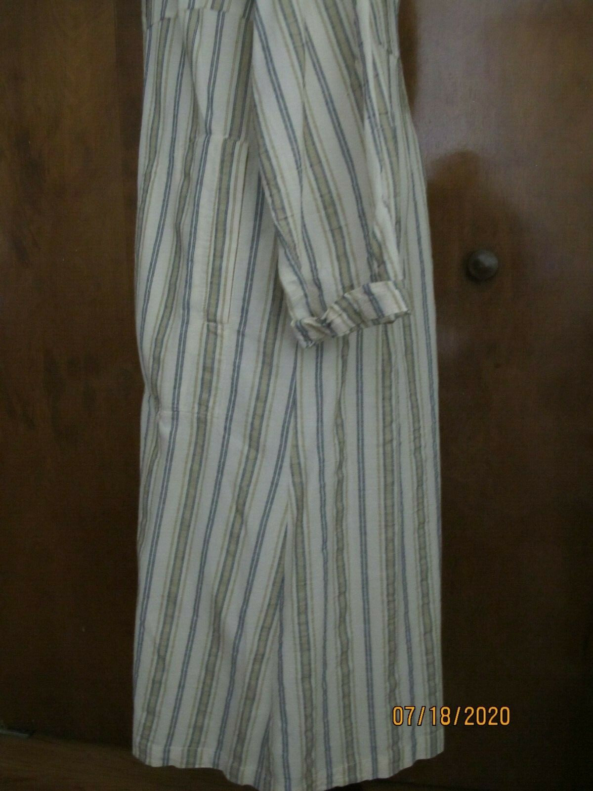 Free People Women's Sweet Melody Stripe Trench Coat Duster Xsmall (fits medium)