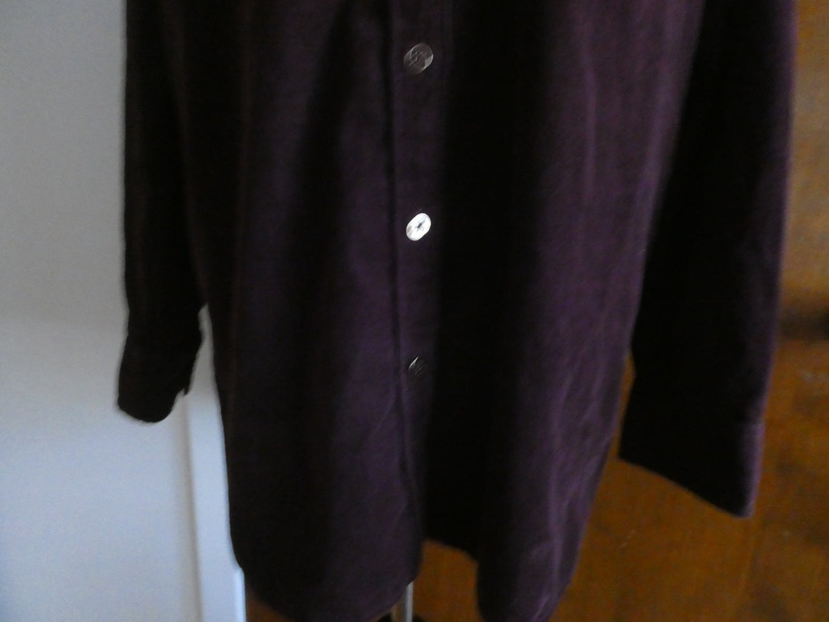 Talbots Women’s Large Purple Corduroy Button Front Shirt Top 100% Cotton India