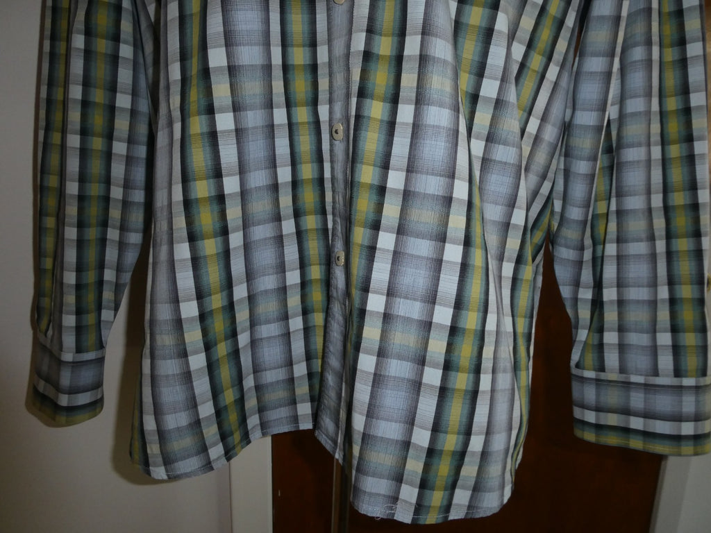 Tommy Bahama Island Modern Fit Shirt Men's XL Plaid 100% Cotton Button Front