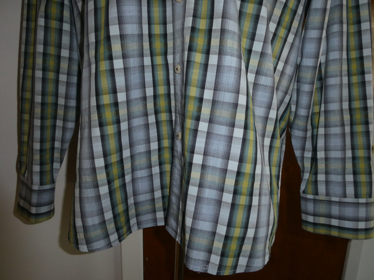 Tommy Bahama Island Modern Fit Shirt Men's XL Plaid 100% Cotton Button Front