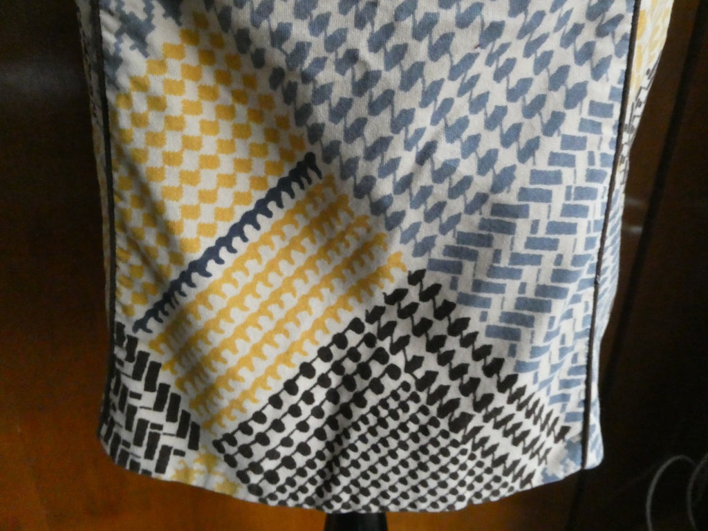 Maeve Women's Yellow Multicolor Lined Buttons Pockets A Line Short Skirt Size 4