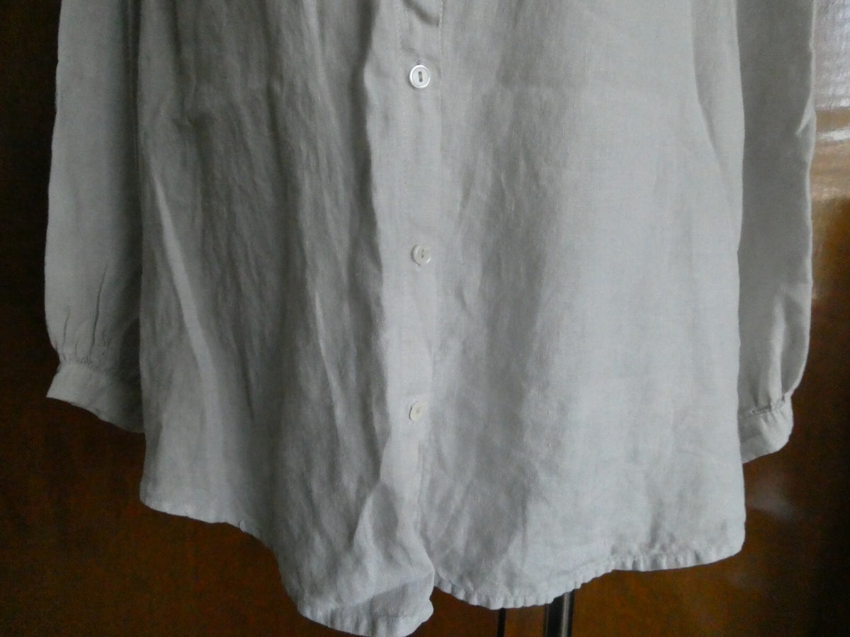 Velvet women's long sleeves linen gray stylish top Size medium