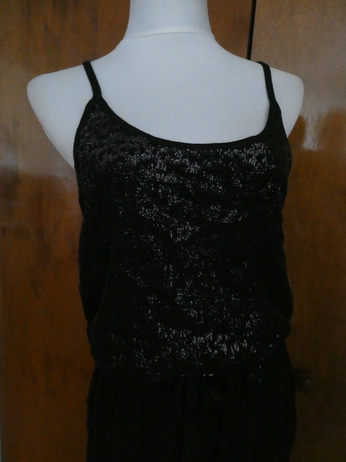 Rachel Roy women's guest list black evening lined jumpsuit size medium New