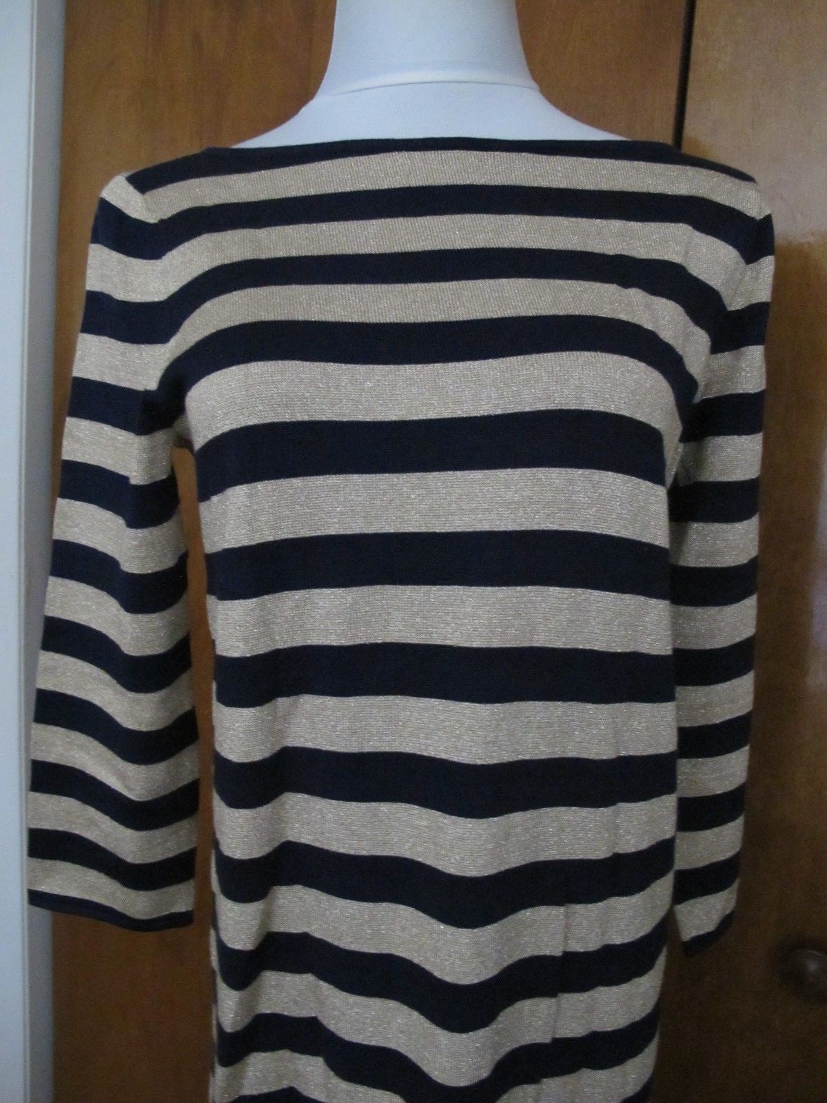 Ralph Lauren women's navy gold NWT dress size medium