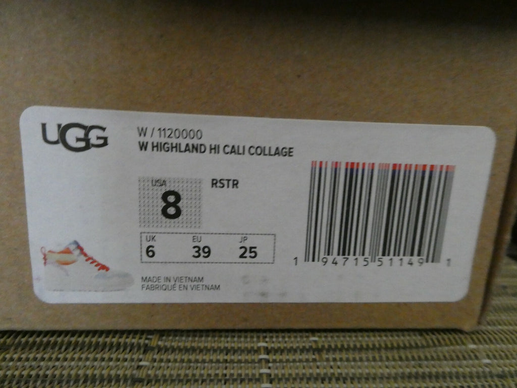 Ugg Australia Women’s Highland Multi Color Hi Top Sneakers Cali Collage 6.5, 11