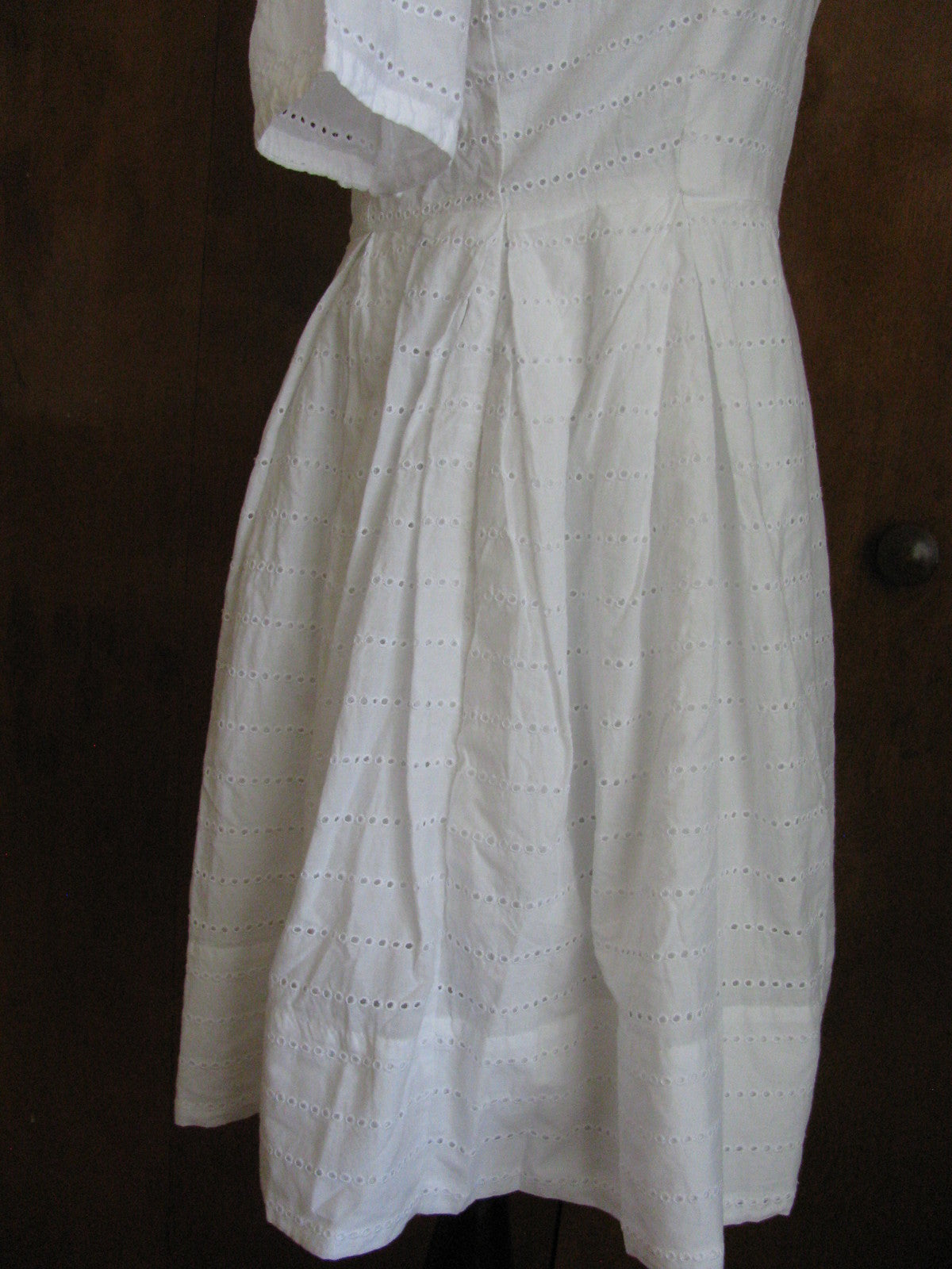 Gap women's white pleated cotton summer dress New