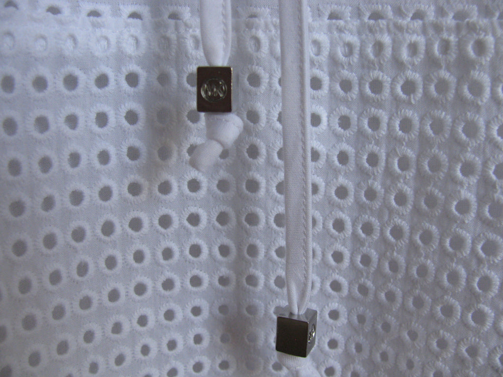Michael Kors women’s white cotton eyelet mini dress New