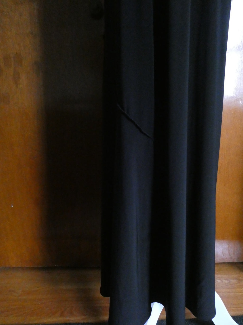 Carole Little Women Black Maxi Skirt Medium Stretch Asymmetrical Hem Pull On