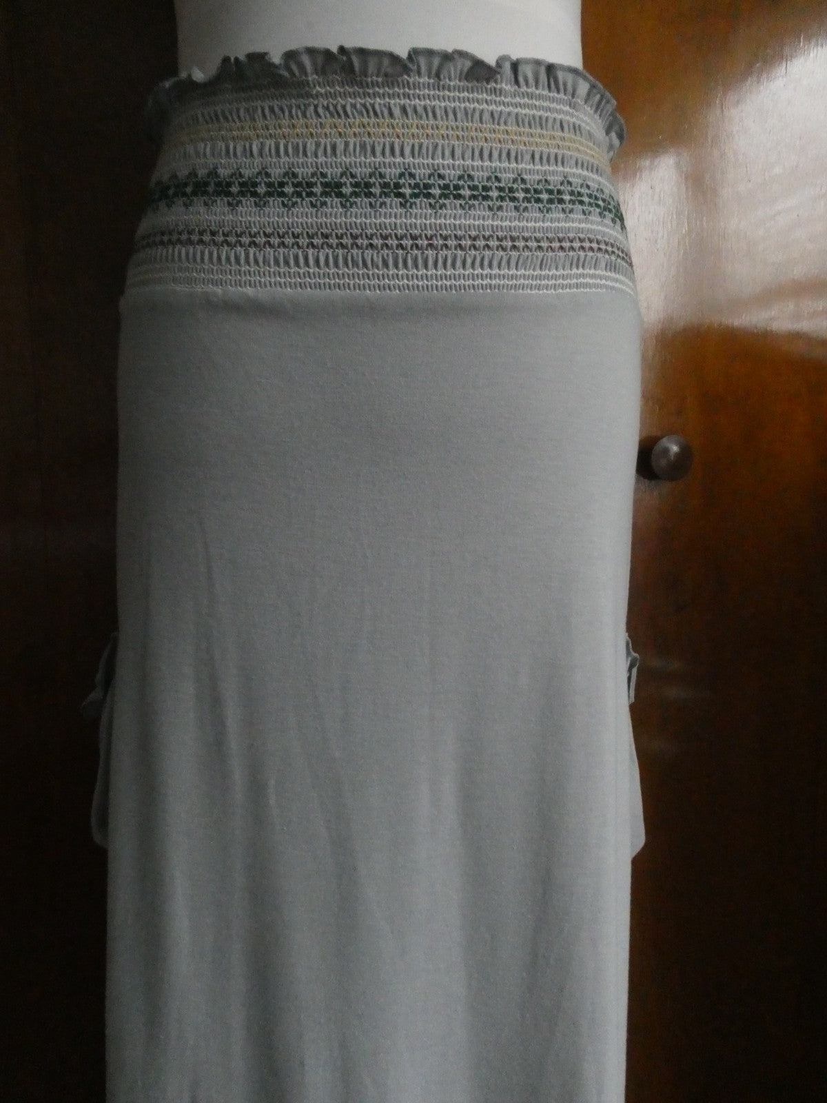 Mimi Chica women gray detailed skirt Large with pockets Large