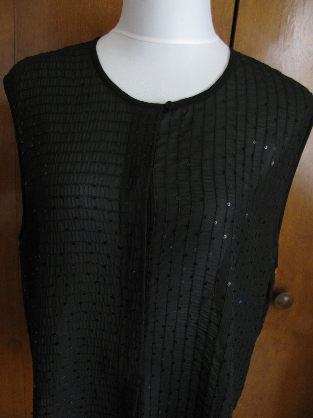 Rachel Roy women sequin black evening top size Xlarge