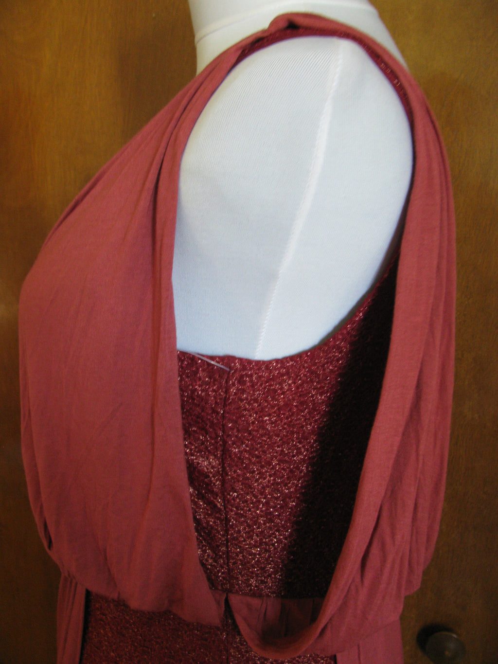 Free People Women’s Draping Over Tuscan Red Soft Dress 