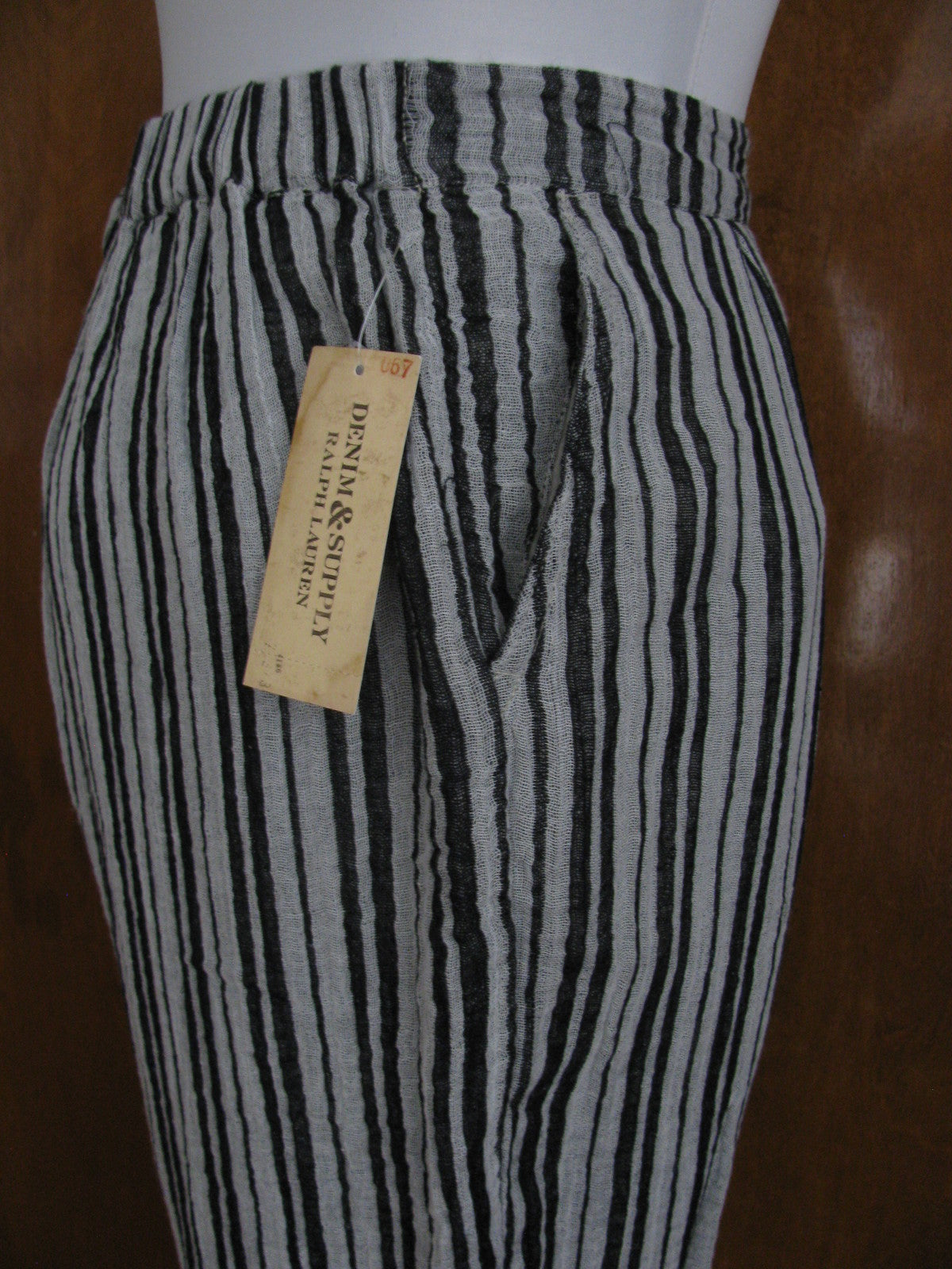 Denim & Supply Ralph Lauren Women’s Gray Black Cotton Pants Large NWT