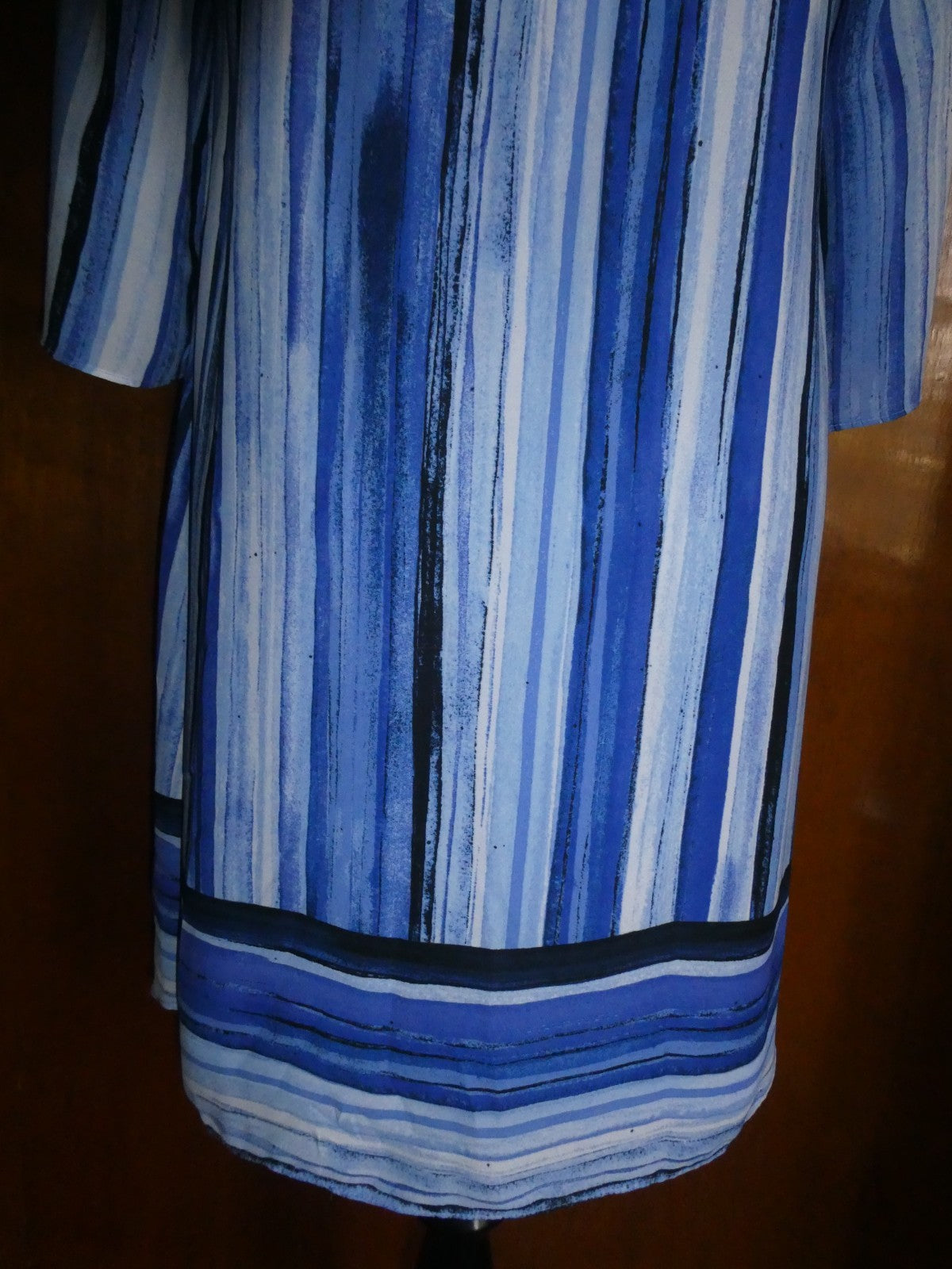 Apt. 9 Women’s Size 10 Blue Striped Shift Dress Lined Cutout Back NWT