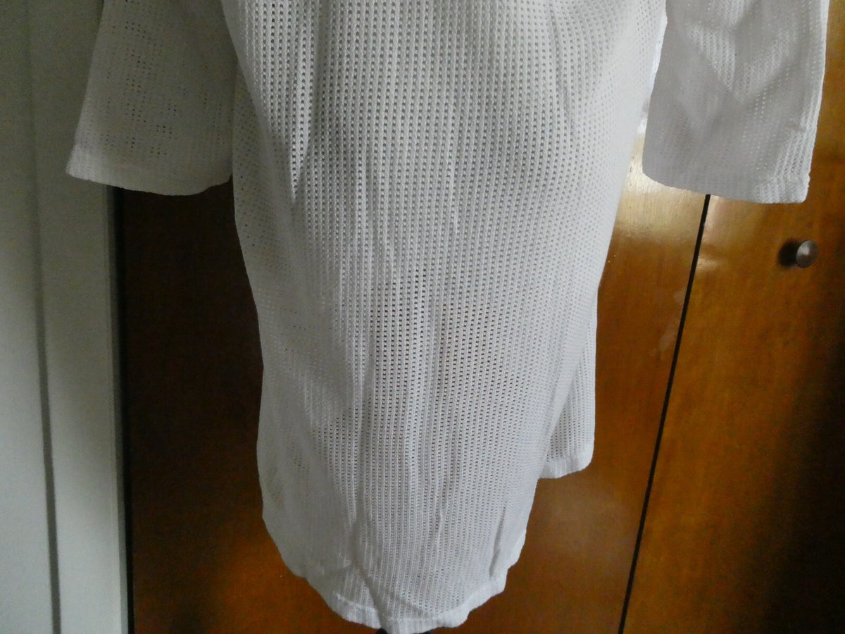 Free People Women’s White 3/4 Sleeves Tunic Long Beach Top Size M/L
