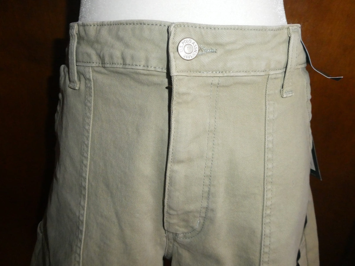 U.S. Polo Assn Women Bermuda Shorts Size 16 High Rise Khaki Style 216652YA