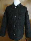 Nautica Men's Black Faux Suede Quilt Jacket Coat Size Medium New