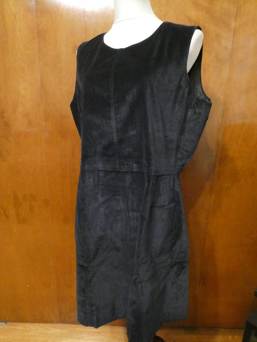 Gap Women’s Black Velour Sleeveless Side Pockets Lined Dress Size 20