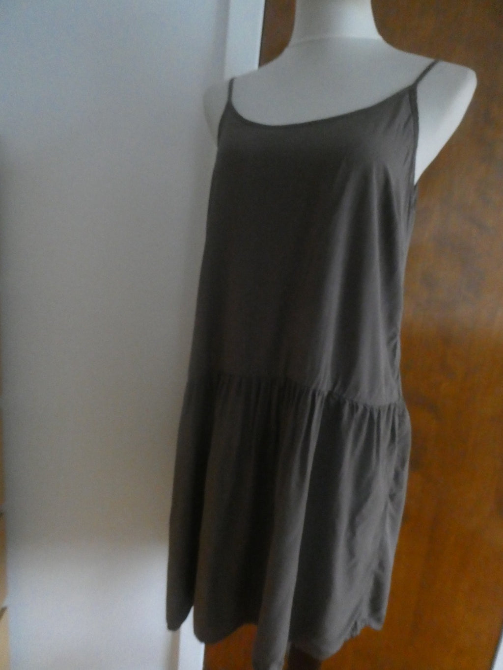 Unit QLO women's light brown 100% rayon summer dress size Large