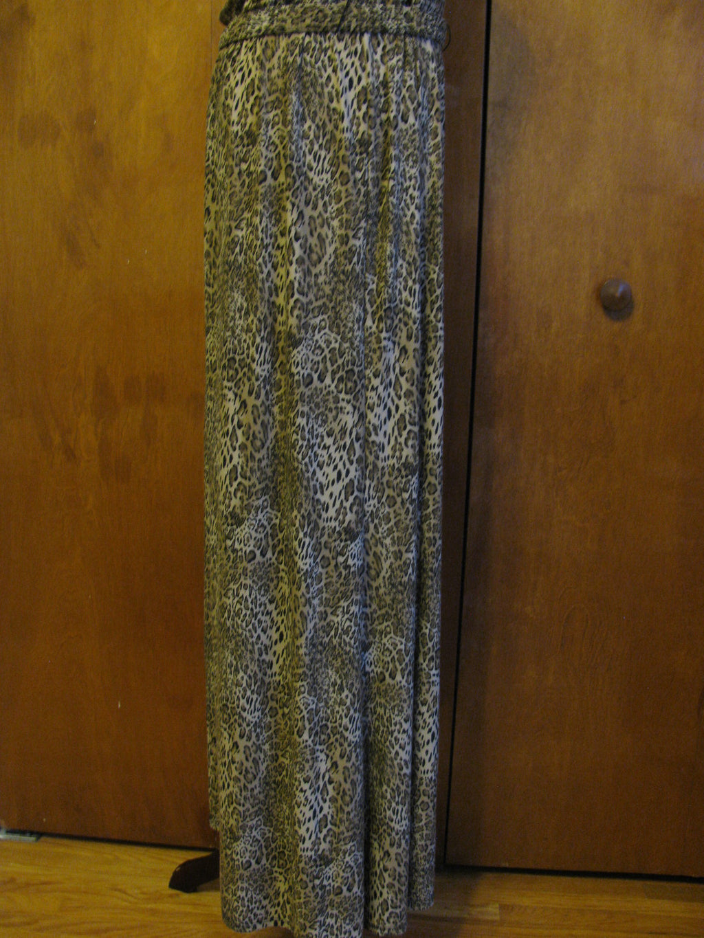 MSK women’s jumpsuit leopard black size large NEW